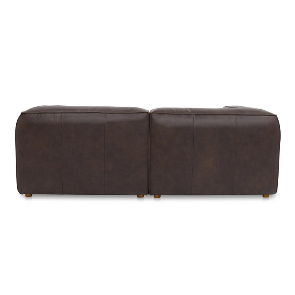 Form Nook Modular Sectional in Espresso Brown Leather