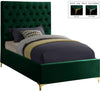 Robin Twin Bed In Green Velvet