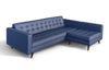 Brio leather sofa and chair in blue leather