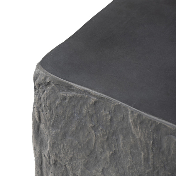 Lucius End Table In Smooth Black Concrete