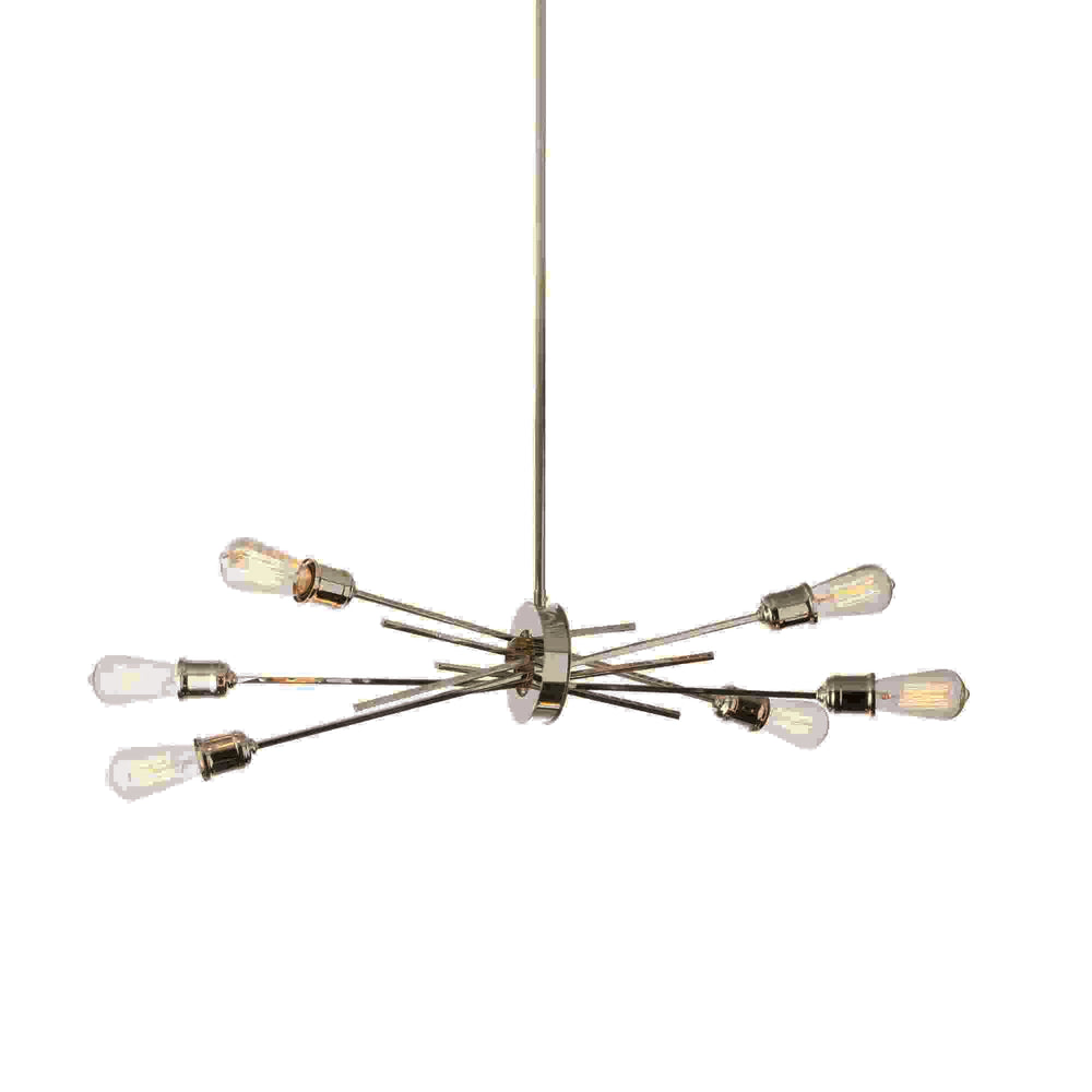 6LT Horizontal Pendant, Burnished Chrome Finish