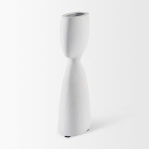 Rylee 11.6H White Ceramic Vase
