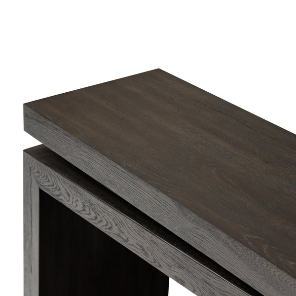Matthes Console Table in Smoked Black