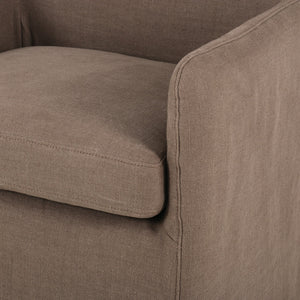 Westcott Slipcover Dining Chair - Brussels Mushroom