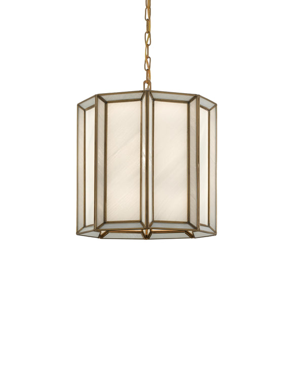 Daze Pendant In Antique Brass & White