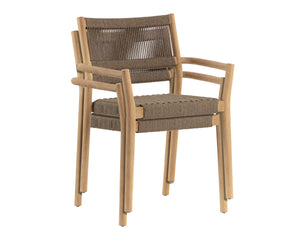KAVALA STACKABLE DINING ARMCHAIR - NATURAL