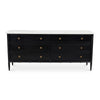 Eleanor 6 Drawer Dresser in Black with Marble Top