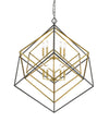 Euclid 10 Light Chandelier in Olde Brass + Bronze Finish