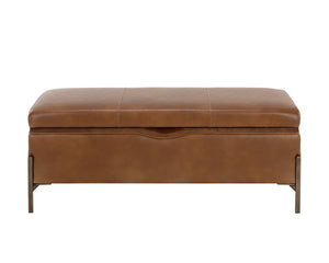 KAEL STORAGE BENCH - TOBACCO TAN