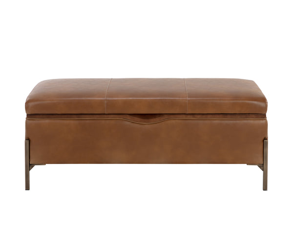KAEL STORAGE BENCH - TOBACCO TAN