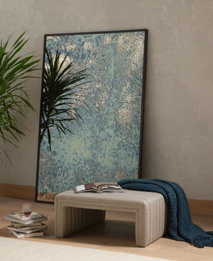 Acid Wash Floor Mirror In Iron Matte Black