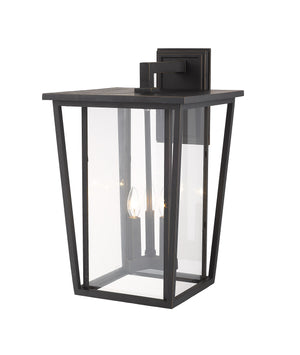 Seoul 3 Light Outdoor Wall Sconce in Oil Rubbed Bronze Finish