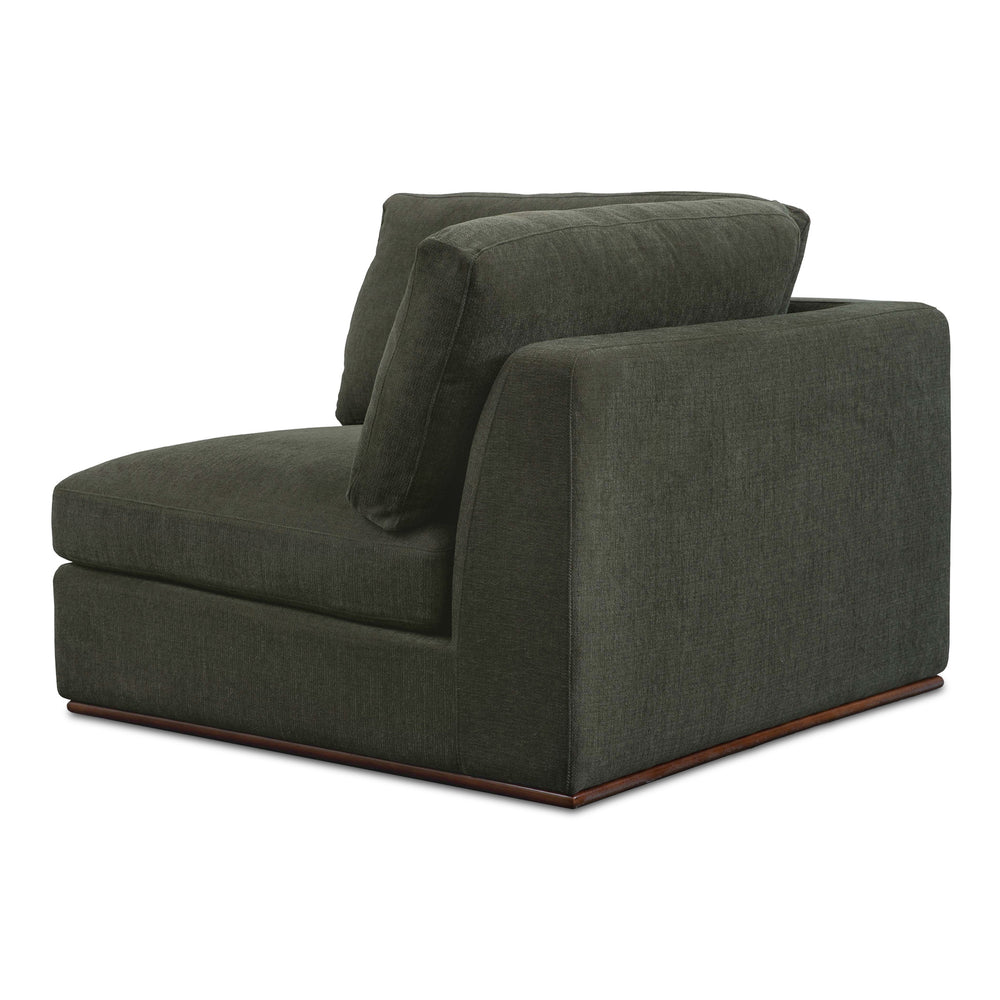 Moe's Rue Corner Chair in Deep Green