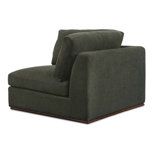 Moe's Rue Corner Chair in Deep Green