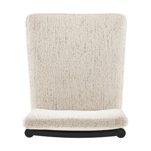 Melvin KD Chenille Dining Side Chair Black Frame, Concord Cream 
