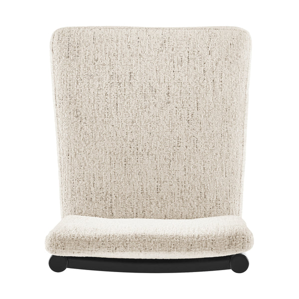 Melvin KD Chenille Dining Side Chair Black Frame, Concord Cream 