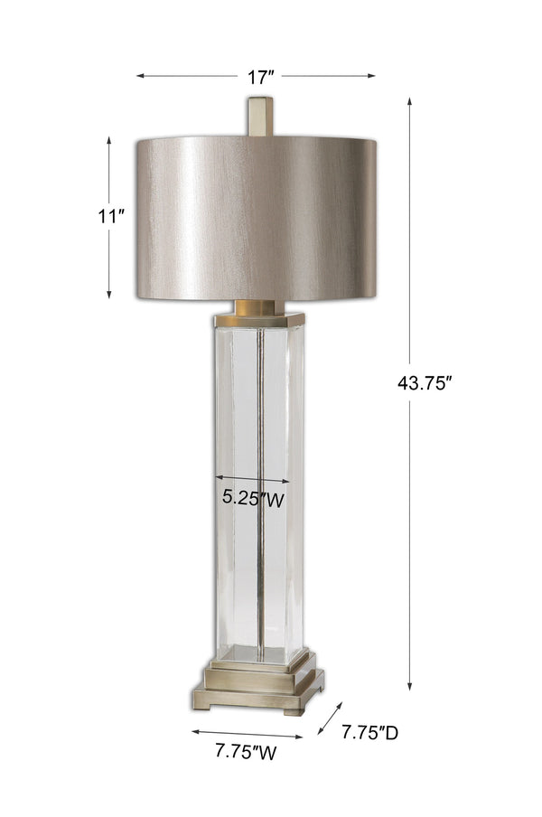 Drustan Clear Glass Table Lamp
