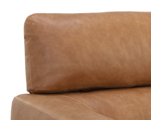 PAGET GLIDER LOUNGE CHAIR - CAMEL LEATHER
