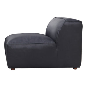 Moe's Form Slipper Chair in Vantage Black Leather