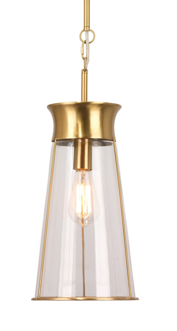 Nara 1-Light Pendant, Antique Brass