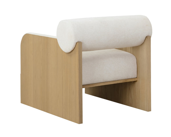 COBURN LOUNGE CHAIR - RUSTIC OAK - ECLIPSE WHITE
