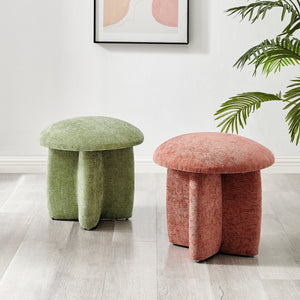 Cielo Chenille Ottoman, Millburry Green