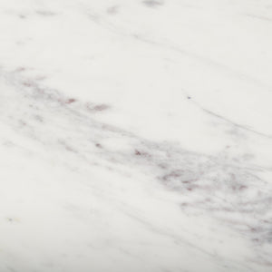 Amika White Marble Top Black Metal Base Kitchen Island
