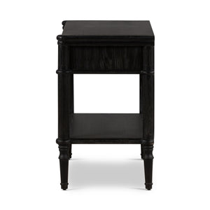 Toulouse Nightstand In Distressed Black
