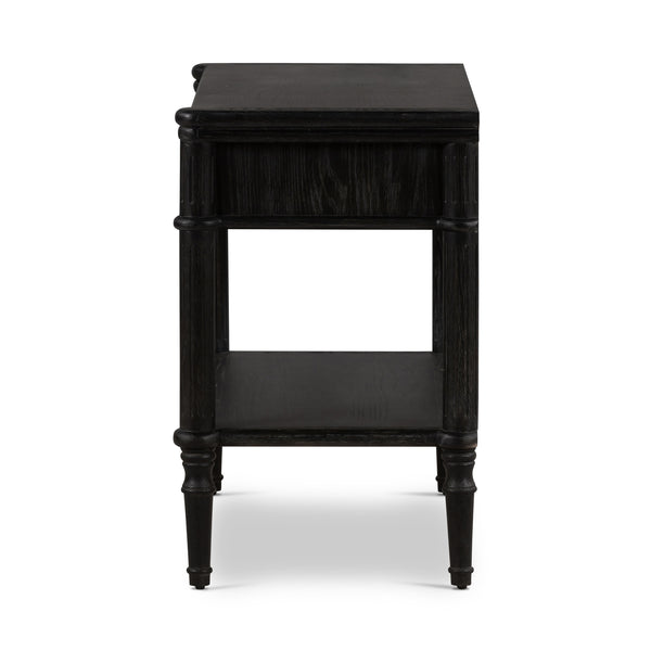 Toulouse Nightstand In Distressed Black