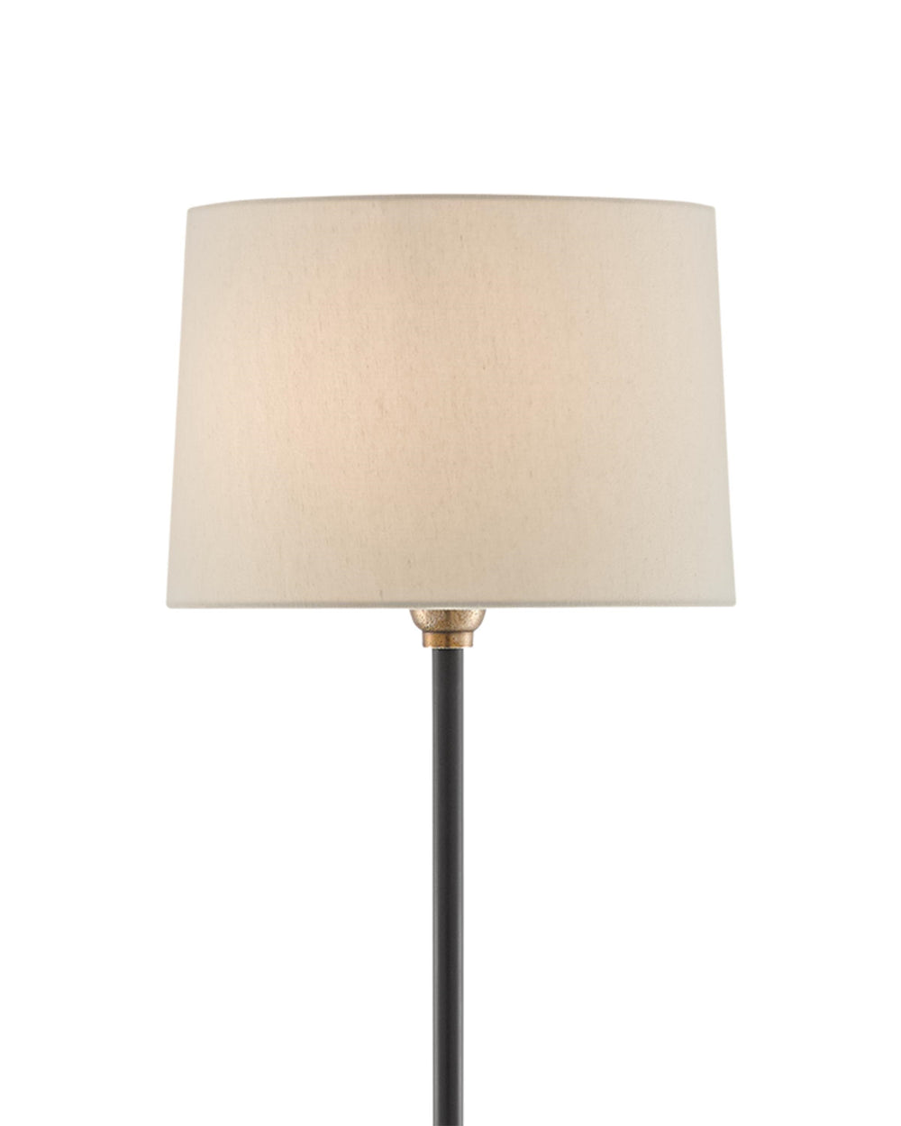 Keeler Floor Lamp In Antique Brass & Black