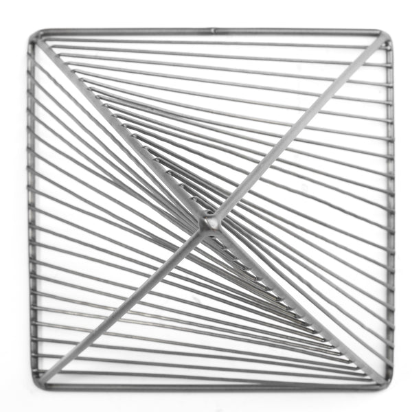 Risley 8L x 8W Gray Metal Triangular Decorative Object