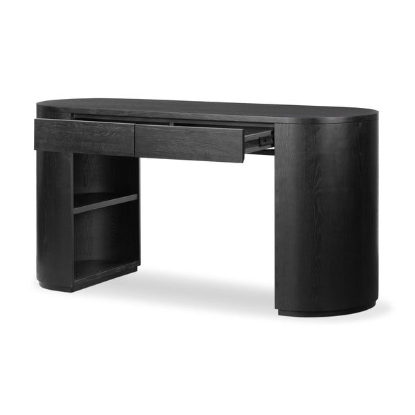 Pilar Desk - Brushed Ebony Oak