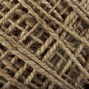 Allium Brown Handwoven Wool Cylindrical Pouf
