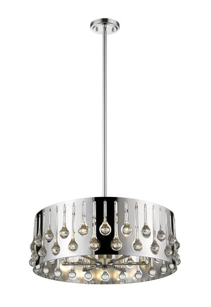 Oberon 6 Light Pendant in Chrome  Finish