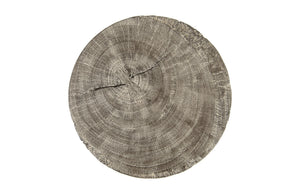 Curved Wood Stool, Thick , Gray Stone, Gray Stone