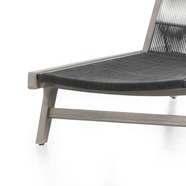 Julian Outdoor Chaise Lounge In Grey