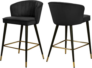 Maxine Stool In Black Velvet