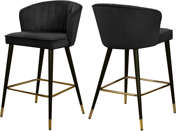 Maxine Stool In Black Velvet