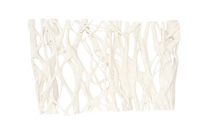 Cast Entwined Rectangular Wall Root, Faux Bleached