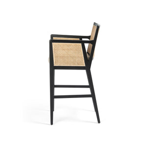 Antonia Cane Stool-Savile Flax-Bar