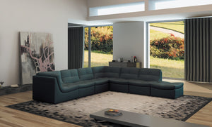Miley 7 Pc Set in Grey  Bonded Leather