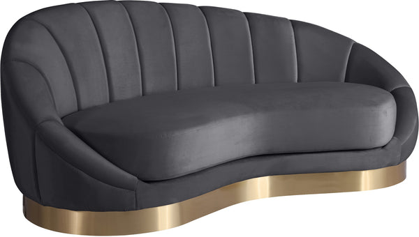 Jesse Chaise In Grey Velvet