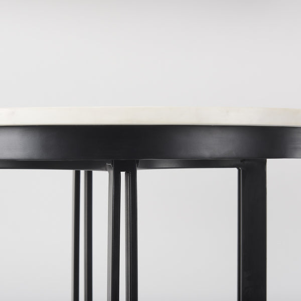 Tanner Marble & Matte Black Bistro Table