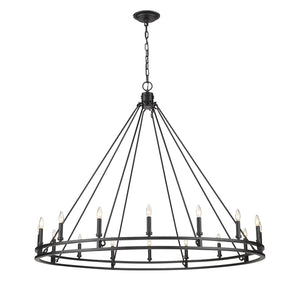 Dennison 16 Light Chandelier in Matte Black Finish