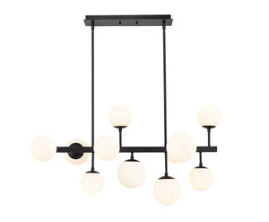 Midnetic 11 Light Island/Billiard in Matte Black Finish