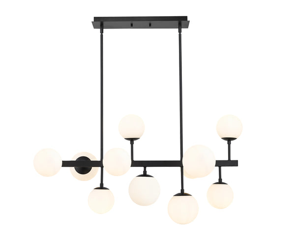 Midnetic 11 Light Island/Billiard in Matte Black Finish