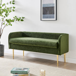 Marsha KD Velvet Bench, Dainty Green