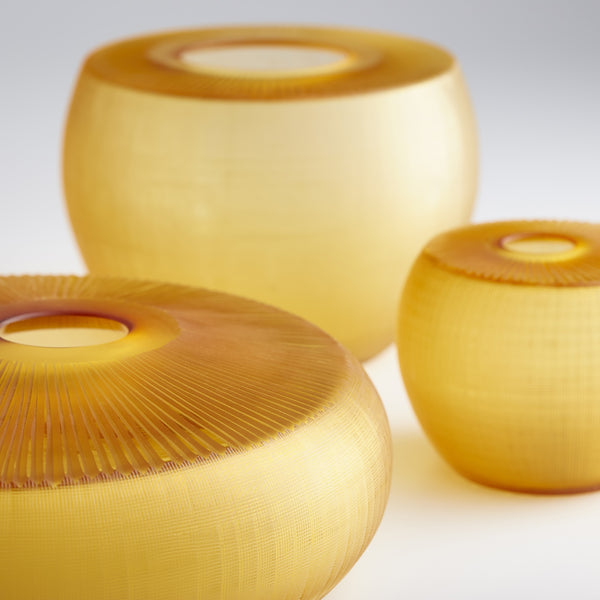 Sun Flower Vase in Amber