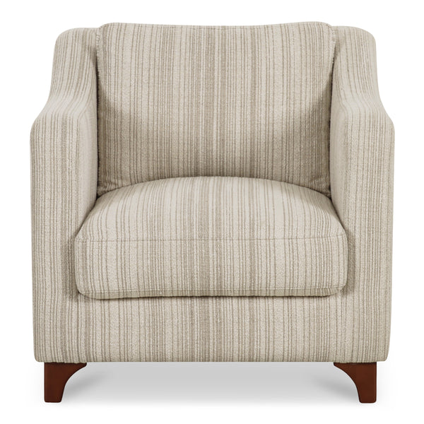 Moe's Hewitt Accent Chair in Beige Stripe
