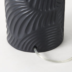 Quinn 18.0L x 18.0W x 28.8H Navy Base W/Beige Fabric Shade Table Lamp